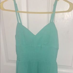 Teal mini flared out dress 💕